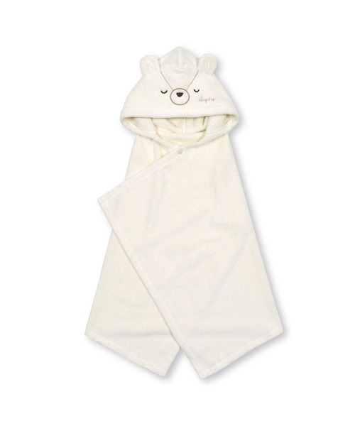 SLAP SLIP BABY（スラップスリップベビー）の「アニマルモチーフクマウサギフェイスフード付きパイルおくるみベビー（おくるみ・キッズ・ピンク/オフホワイト・ONE SIZE）」の5枚目の写真