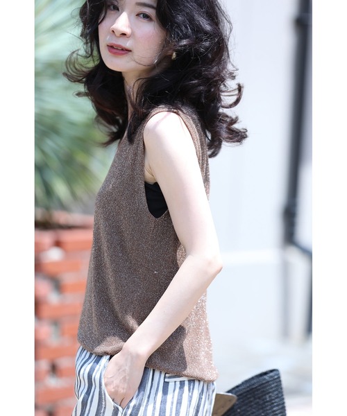 cawaii(カワイイ)の「羽織りの下に抜け感を。ゆるキラトップス(Tシャツ/カットソー・レディース・シルバー/ブラウン・FREE)」の16枚目の写真