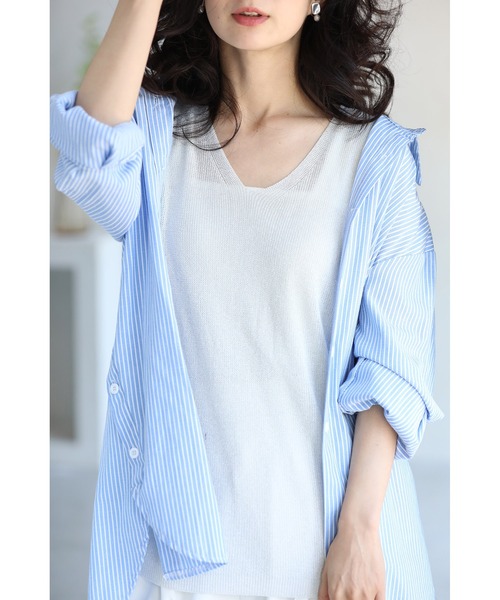 cawaii(カワイイ)の「羽織りの下に抜け感を。ゆるキラトップス(Tシャツ/カットソー・レディース・シルバー/ブラウン・FREE)」の8枚目の写真