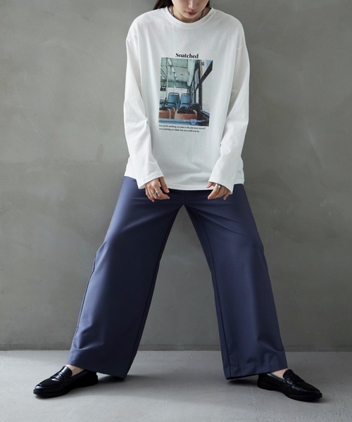 etoll.(エトル)の「フォトプリントロングTシャツ(Tシャツ/カットソー・レディース・オフホワイト/ホワイト系その他・FREE)」の22枚目の写真