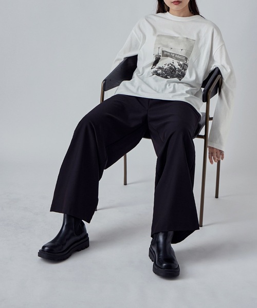 etoll.(エトル)の「フォトプリントロングTシャツ(Tシャツ/カットソー・レディース・オフホワイト/ホワイト系その他・FREE)」の12枚目の写真