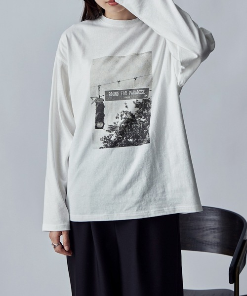 etoll.(エトル)の「フォトプリントロングTシャツ(Tシャツ/カットソー・レディース・オフホワイト/ホワイト系その他・FREE)」の20枚目の写真