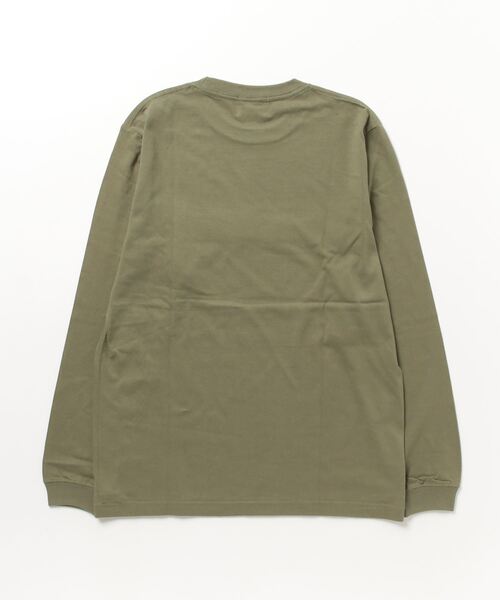 DOUBLE STEAL（ダブルスティール）の「サガラ刺繍ロゴ 長袖Tシャツ（Tシャツ/カットソー・メンズ・ブラック/オリーブ・LARGE/X-LARGE/MEDIUM）」の14枚目の写真