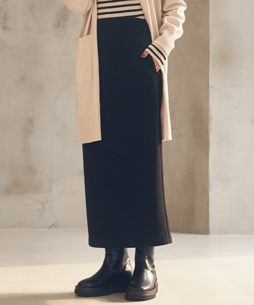 THE SHOP TK （ザ ショップ ティーケー ）の「◆【洗濯機洗い可】カットジョーゼットナロースカート（スカート・レディース・ブラック/ライトグレー/ブルー・12/13）」の9枚目の写真