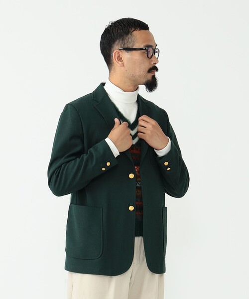 ビームス　紺ブレザー　金ボタン　段返り3B ウール　ジャケット　コーデュラ　L B:MING by BEAMS（ビーミング by ビームス）J:P by J.PRESS / 3