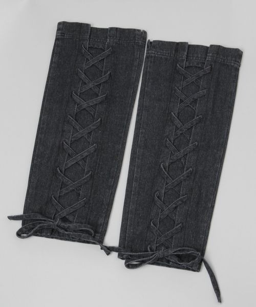 JEANASIS(ジーナシス)の「デニムレッグカバー/974188(レッグウォーマー・レディース・ブラック/ブルー・FREE)」の3枚目の写真