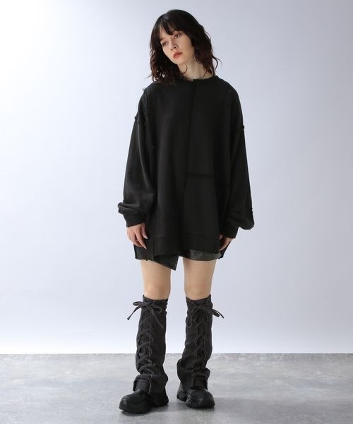 JEANASIS(ジーナシス)の「デニムレッグカバー/974188(レッグウォーマー・レディース・ブラック/ブルー・FREE)」の11枚目の写真