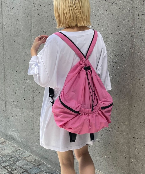 CIAOPANIC（チャオパニック）の「2WAYドロストリュックショルダーバッグ（バックパック/リュック・レディース・ホワイト/ブラック/ピンク・FREE）」の17枚目の写真