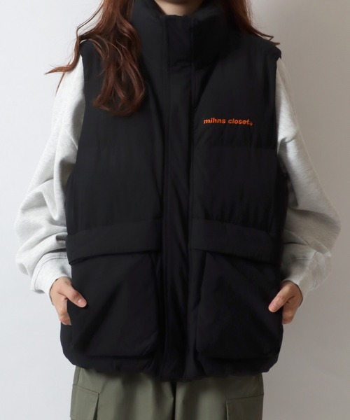 Lazar(ラザル)の「Oversize Puffer Vest/オーバーサイズ パファーベスト/中綿 ファイバーダウンベスト/テックベスト/レディース メンズ アウター(ダウンベスト・レディース・ブラック/セージグリーン/オフホワイト・M/L/LL)」の21枚目の写真