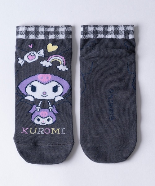 sanrio（サンリオ）の「Sanrio サンリオ POP カジュアル＆ドレッシー ハローキティ マイメロディ クロミ シナモン アンクルソックス くるぶし 靴下 23cm 24cm 25cm（ソックス/靴下・レディース・クリーム/ピンク系その他/ブラック/イエロー/ピンク系その他2/ネイビー/パープル/ピンク/ブラック系2/スカイブルー系1/パープル系2/パープル系3/ブルー系1/ピンク系1/ピンク系2/ブラック系1/ネイビー系1/パープル系1・23-25cm）」の3枚目の写真