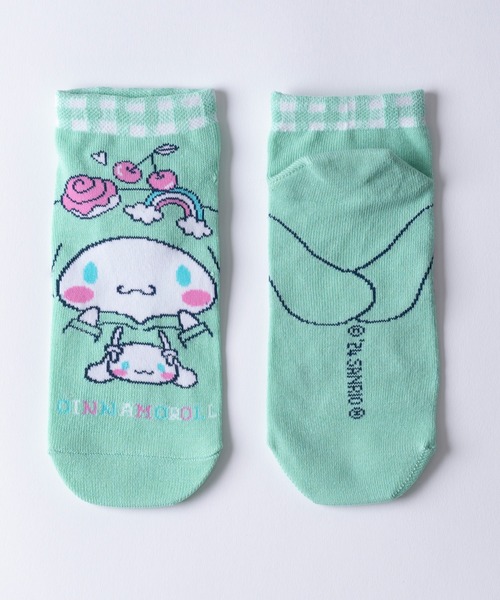 sanrio（サンリオ）の「Sanrio サンリオ POP カジュアル＆ドレッシー ハローキティ マイメロディ クロミ シナモン アンクルソックス くるぶし 靴下 23cm 24cm 25cm（ソックス/靴下・レディース・クリーム/ピンク系その他/ブラック/イエロー/ピンク系その他2/ネイビー/パープル/ピンク/ブラック系2/スカイブルー系1/パープル系2/パープル系3/ブルー系1/ピンク系1/ピンク系2/ブラック系1/ネイビー系1/パープル系1・23-25cm）」の7枚目の写真