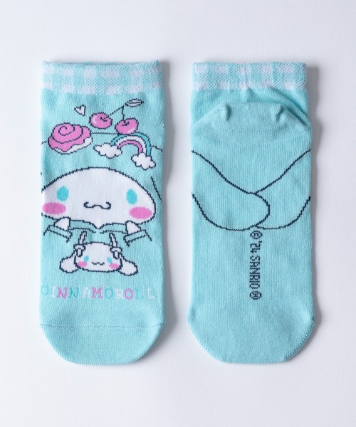 sanrio（サンリオ）の「Sanrio サンリオ POP カジュアル＆ドレッシー ハローキティ マイメロディ クロミ シナモン アンクルソックス くるぶし 靴下 23cm 24cm 25cm（ソックス/靴下・レディース・クリーム/ピンク系その他/ブラック/イエロー/ピンク系その他2/ネイビー/パープル/ピンク/ブラック系2/スカイブルー系1/パープル系2/パープル系3/ブルー系1/ピンク系1/ピンク系2/ブラック系1/ネイビー系1/パープル系1・23-25cm）」の9枚目の写真