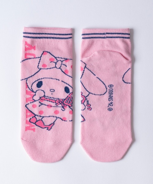 sanrio（サンリオ）の「Sanrio サンリオ POP カジュアル＆ドレッシー ハローキティ マイメロディ クロミ シナモン アンクルソックス くるぶし 靴下 23cm 24cm 25cm（ソックス/靴下・レディース・クリーム/ピンク系その他/ブラック/イエロー/ピンク系その他2/ネイビー/パープル/ピンク/ブラック系2/スカイブルー系1/パープル系2/パープル系3/ブルー系1/ピンク系1/ピンク系2/ブラック系1/ネイビー系1/パープル系1・23-25cm）」の18枚目の写真