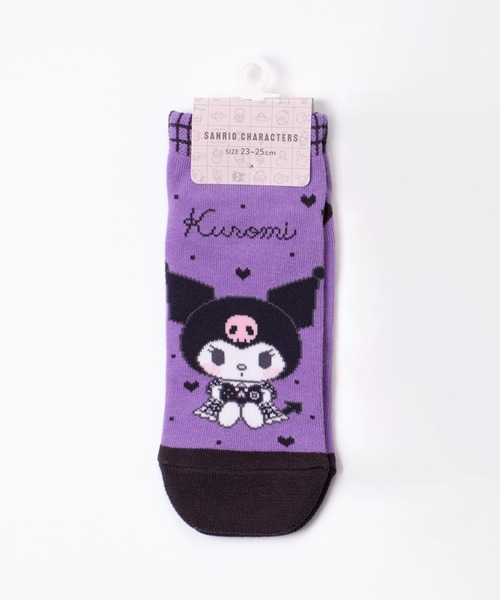 sanrio（サンリオ）の「Sanrio サンリオ POP カジュアル＆ドレッシー ハローキティ マイメロディ クロミ シナモン アンクルソックス くるぶし 靴下 23cm 24cm 25cm（ソックス/靴下・レディース・クリーム/ピンク系その他/ブラック/イエロー/ピンク系その他2/ネイビー/パープル/ピンク/ブラック系2/スカイブルー系1/パープル系2/パープル系3/ブルー系1/ピンク系1/ピンク系2/ブラック系1/ネイビー系1/パープル系1・23-25cm）」の10枚目の写真