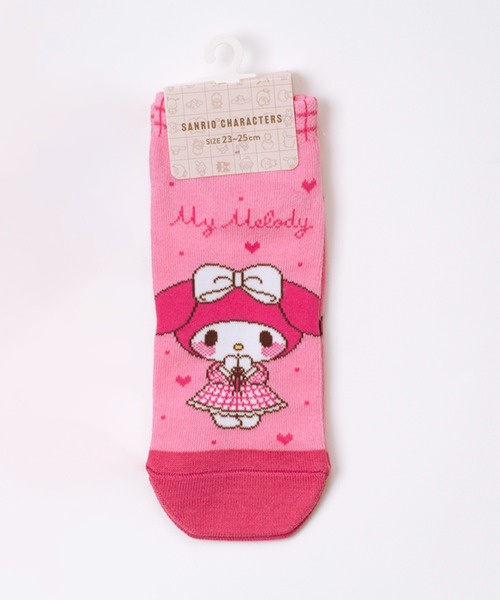 sanrio（サンリオ）の「Sanrio サンリオ POP カジュアル＆ドレッシー ハローキティ マイメロディ クロミ シナモン アンクルソックス くるぶし 靴下 23cm 24cm 25cm（ソックス/靴下・レディース・クリーム/ピンク系その他/ブラック/イエロー/ピンク系その他2/ネイビー/パープル/ピンク/ブラック系2/スカイブルー系1/パープル系2/パープル系3/ブルー系1/ピンク系1/ピンク系2/ブラック系1/ネイビー系1/パープル系1・23-25cm）」の15枚目の写真