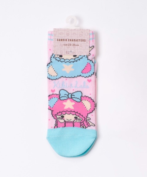 sanrio（サンリオ）の「Sanrio サンリオ POP カジュアル＆ドレッシー ハローキティ マイメロディ クロミ シナモン アンクルソックス くるぶし 靴下 23cm 24cm 25cm（ソックス/靴下・レディース・クリーム/ピンク系その他/ブラック/イエロー/ピンク系その他2/ネイビー/パープル/ピンク/ブラック系2/スカイブルー系1/パープル系2/パープル系3/ブルー系1/ピンク系1/ピンク系2/ブラック系1/ネイビー系1/パープル系1・23-25cm）」の16枚目の写真