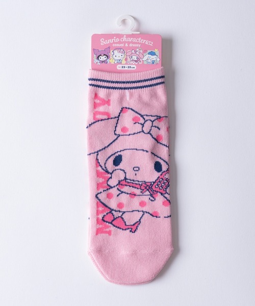 sanrio（サンリオ）の「Sanrio サンリオ POP カジュアル＆ドレッシー ハローキティ マイメロディ クロミ シナモン アンクルソックス くるぶし 靴下 23cm 24cm 25cm（ソックス/靴下・レディース・クリーム/ピンク系その他/ブラック/イエロー/ピンク系その他2/ネイビー/パープル/ピンク/ブラック系2/スカイブルー系1/パープル系2/パープル系3/ブルー系1/ピンク系1/ピンク系2/ブラック系1/ネイビー系1/パープル系1・23-25cm）」の22枚目の写真