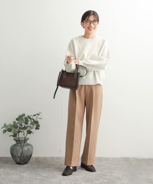 URBAN RESEARCH DOORS（アーバンリサーチドアーズ）の「ポリエステルボリュームスリーブKNIT（ニット/セーター・レディース・レッド/チャコールグレー/アイボリー・MEDIUM）」の12枚目の写真