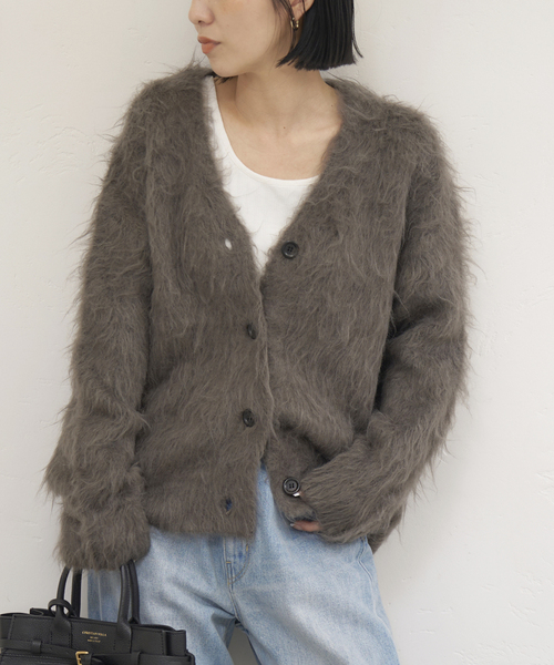 ジャーナルスタンダードグレー シャギーカーディガン F ジャーナルスタンダードグレー シャギーカーディガン F