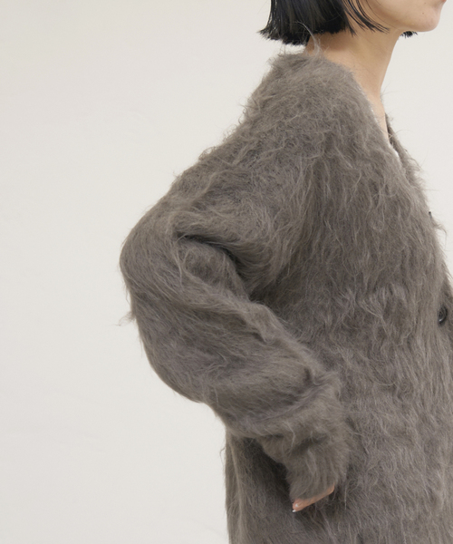 JOURNAL STANDARD（ジャーナルスタンダード）の「シャギーVネックカーディガン（カーディガン/ボレロ・レディース・ブラック/グレー/ホワイト・FREE）」の22枚目の写真