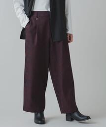 LUCY | LUCY/【23年秋冬新作】トロミ総柄ワイドストレートスラックス(スラックス)