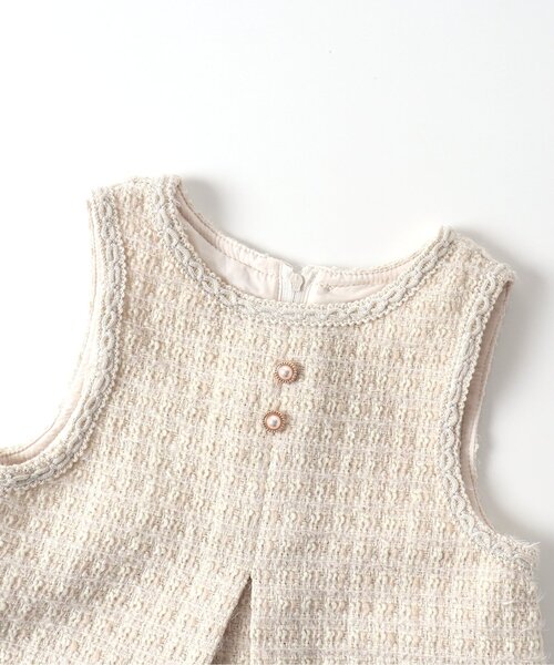 apres les cours（アプレレクール）の「【フォーマル対応】ツイードジャンパースカート＿アプレレクールマシェリ（ジャンパースカート・キッズ・アイボリー/ブラック・130/140/120/110/80/100/90）」の13枚目の写真