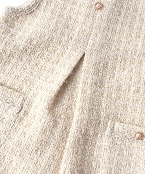 apres les cours（アプレレクール）の「【フォーマル対応】ツイードジャンパースカート＿アプレレクールマシェリ（ジャンパースカート・キッズ・アイボリー/ブラック・130/140/120/110/80/100/90）」の16枚目の写真