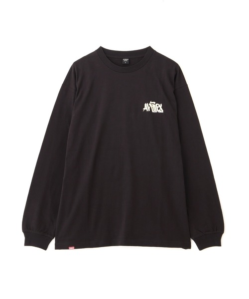 AVIREX（アヴィレックス）の「《直営店限定》TAGGING DESIGN LONGSLEEVE T-SHIRT / タギング デザイン 長袖 Tシャツ / AVIREX / アヴィレックス（Tシャツ/カットソー・メンズ・ベージュ/パープル/ターコイズブルー/オレンジ・LARGE/XX-LARGE/MEDIUM/X-LARGE）」の5枚目の写真