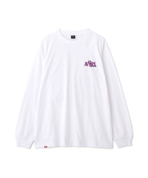 AVIREX（アヴィレックス）の「《直営店限定》TAGGING DESIGN LONGSLEEVE T-SHIRT / タギング デザイン 長袖 Tシャツ / AVIREX / アヴィレックス（Tシャツ/カットソー・メンズ・ベージュ/パープル/ターコイズブルー/オレンジ・LARGE/XX-LARGE/MEDIUM/X-LARGE）」の7枚目の写真