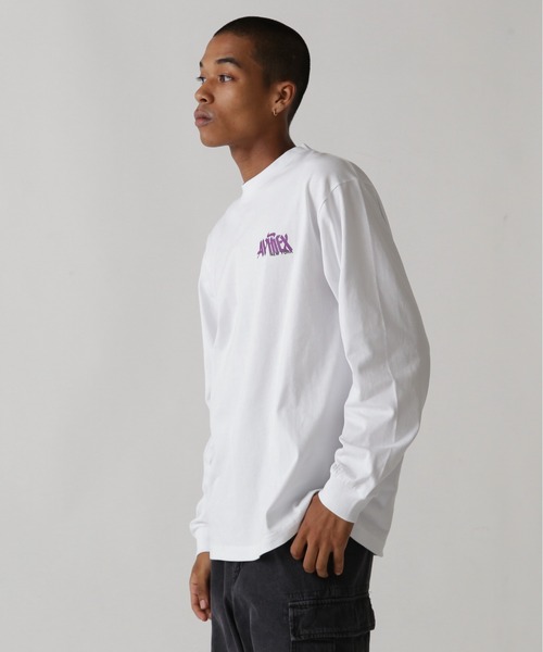 AVIREX（アヴィレックス）の「《直営店限定》TAGGING DESIGN LONGSLEEVE T-SHIRT / タギング デザイン 長袖 Tシャツ / AVIREX / アヴィレックス（Tシャツ/カットソー・メンズ・ベージュ/パープル/ターコイズブルー/オレンジ・LARGE/XX-LARGE/MEDIUM/X-LARGE）」の18枚目の写真