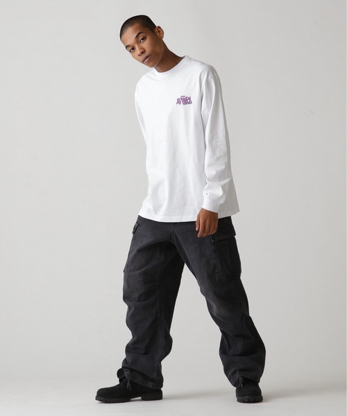 AVIREX（アヴィレックス）の「《直営店限定》TAGGING DESIGN LONGSLEEVE T-SHIRT / タギング デザイン 長袖 Tシャツ / AVIREX / アヴィレックス（Tシャツ/カットソー・メンズ・ベージュ/パープル/ターコイズブルー/オレンジ・LARGE/XX-LARGE/MEDIUM/X-LARGE）」の16枚目の写真