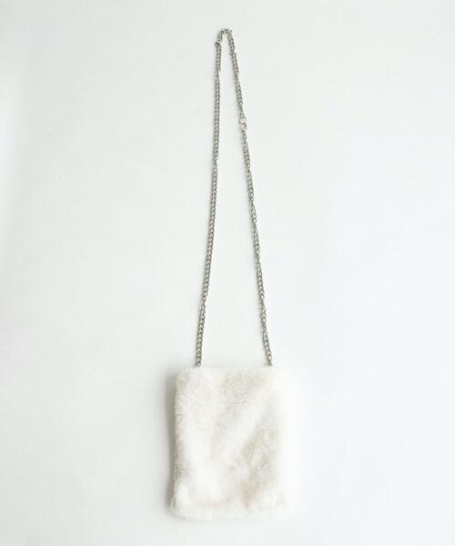 WEGO(ウィゴー)の「WEGO/ファーチェーンミニショルダー(ショルダーバッグ・レディース・サックスブルー/ベージュ/ブラック/ライトピンク/ピンク系その他/オレンジ/グリーン/その他1/その他2/ホワイト/グレー・FREE)」の20枚目の写真