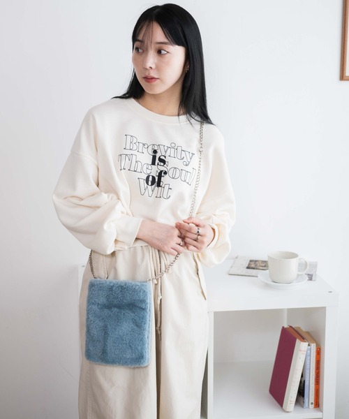 WEGO(ウィゴー)の「WEGO/ファーチェーンミニショルダー(ショルダーバッグ・レディース・サックスブルー/ベージュ/ブラック/ライトピンク/ピンク系その他/オレンジ/グリーン/その他1/その他2/ホワイト/グレー・FREE)」の16枚目の写真