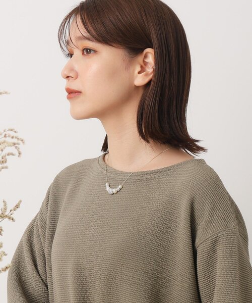 SHOO・LA・RUE（シューラルー）の「◆【セレモニー】フェイクパール＆パヴェスライダーネックレス（ネックレス・レディース・ゴールド/ピンクゴールド/シルバー・00）」の9枚目の写真