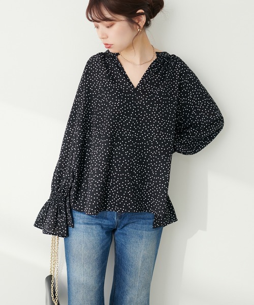 natural couture(ナチュラルクチュール)の「とろみ素材フレアスリーブチュニック(シャツ/ブラウス・レディース・その他2/その他1/レンガ/オフホワイト・FREE)」の20枚目の写真