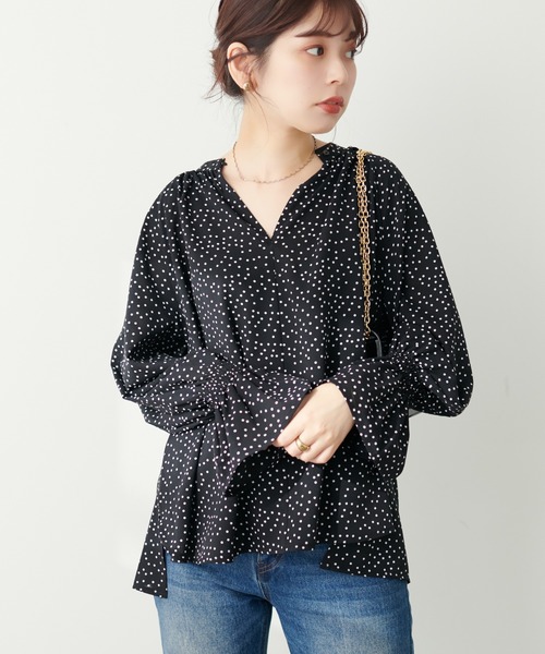 natural couture(ナチュラルクチュール)の「とろみ素材フレアスリーブチュニック(シャツ/ブラウス・レディース・その他2/その他1/レンガ/オフホワイト・FREE)」の19枚目の写真