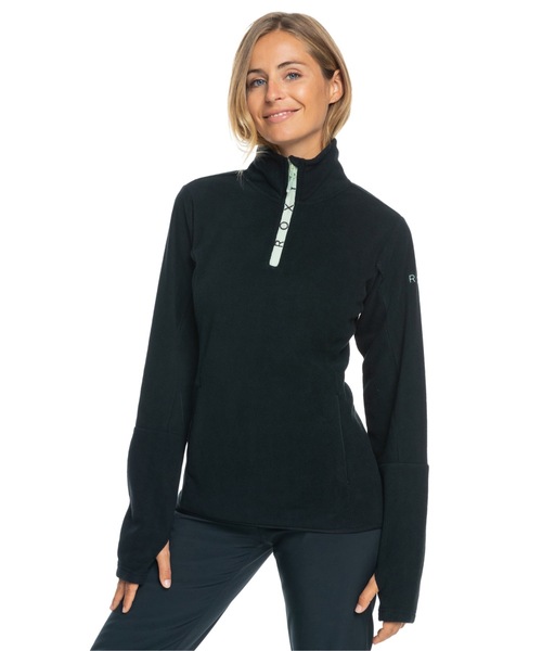 ROXY(ロキシー)の「SAYNA HALF ZIP/ロキシー保温ハーフジップフリーストップス(スウェット・レディース・バーガンディー/ピンク/ブラック・LARGE/MEDIUM/SMALL)」の6枚目の写真
