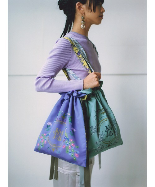 LILY BROWN（リリーブラウン）の「【LILY BROWN×KEITA MARUYAMA】バリエーションギャザートートバッグ（ショルダーバッグ・レディース・アイボリー/パープル/ミント/チャコールグレー・FREE）」の13枚目の写真