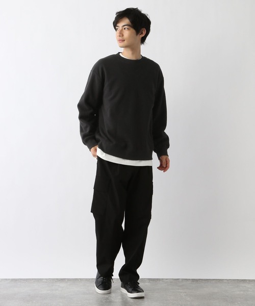 GLOBAL WORK(グローバルワーク)の「あったかカノコプルオーバー/978474(Tシャツ/カットソー・メンズ・ブラック/ネイビー/ライトグレー・MEDIUM/SMALL/X-LARGE/LARGE)」の5枚目の写真