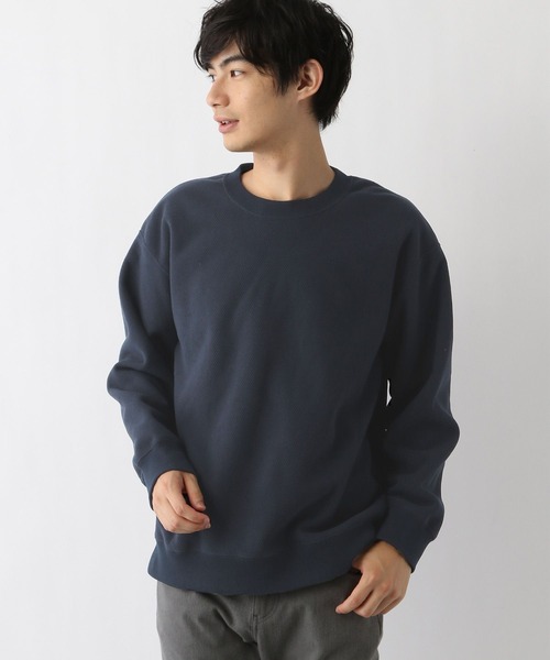GLOBAL WORK(グローバルワーク)の「あったかカノコプルオーバー/978474(Tシャツ/カットソー・メンズ・ブラック/ネイビー/ライトグレー・MEDIUM/SMALL/X-LARGE/LARGE)」の15枚目の写真