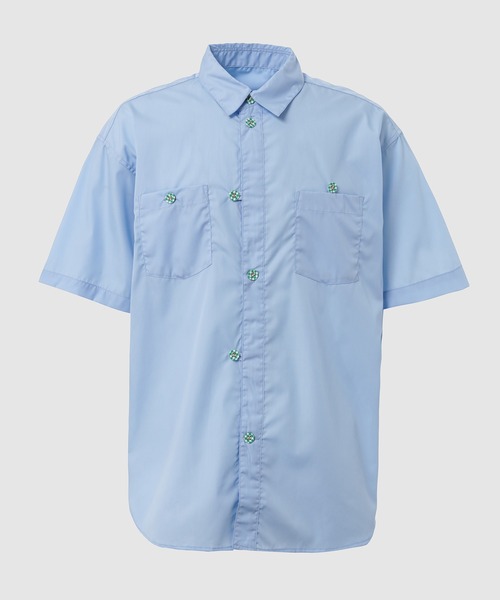 トップス PHINGERIN LOUNGE SHIRT BUTTON S/S Phingerin Lounge Shirt Button L/S Sax Blue – Neighbour