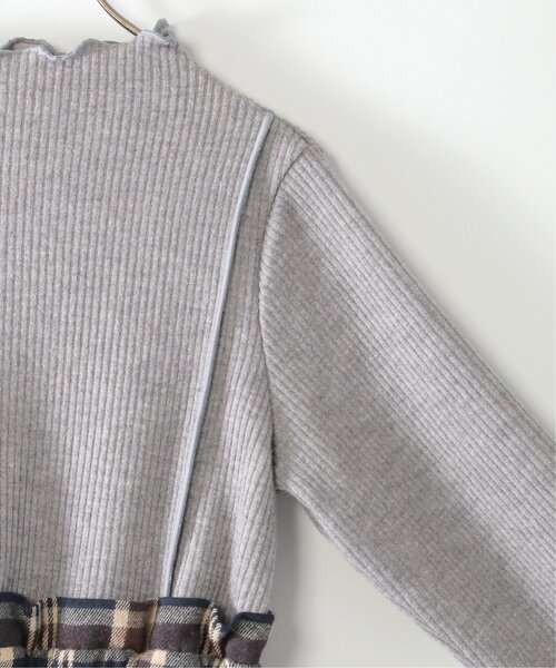 ikka(イッカ)の「メローリブドッキングワンピース(120~160cm)(ワンピース・キッズ・ブラック/スモークグレー・120/130/140/150/160)」の15枚目の写真
