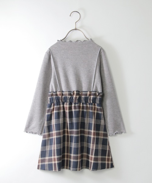 ikka(イッカ)の「メローリブドッキングワンピース(120~160cm)(ワンピース・キッズ・ブラック/スモークグレー・120/130/140/150/160)」の3枚目の写真