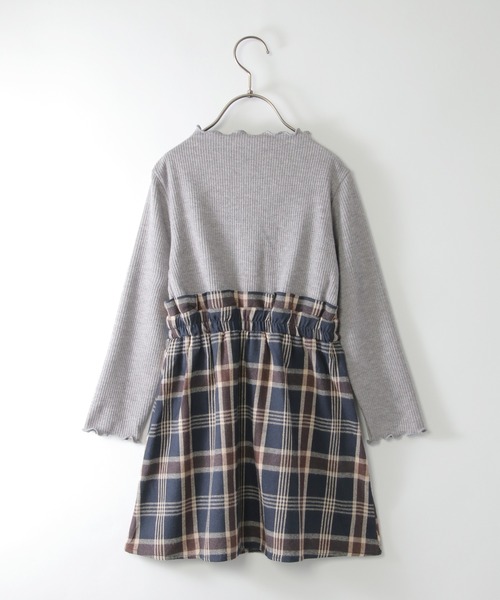 ikka(イッカ)の「メローリブドッキングワンピース(120~160cm)(ワンピース・キッズ・ブラック/スモークグレー・120/130/140/150/160)」の4枚目の写真