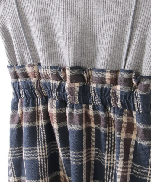 ikka(イッカ)の「メローリブドッキングワンピース(120~160cm)(ワンピース・キッズ・ブラック/スモークグレー・120/130/140/150/160)」の8枚目の写真