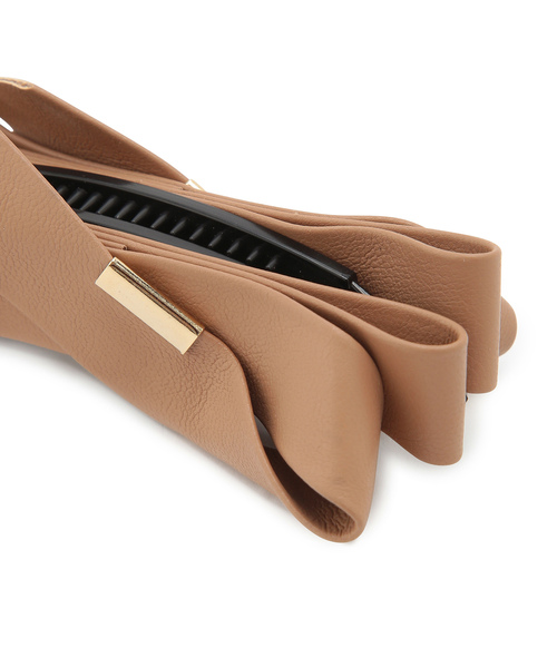 ROPE' PICNIC（ロペピクニック）の「メタルポイントフェイクレザーバナナクリップ（バレッタ/ヘアクリップ・レディース・ブラウン系その他3/ブラック・FREE）」の6枚目の写真