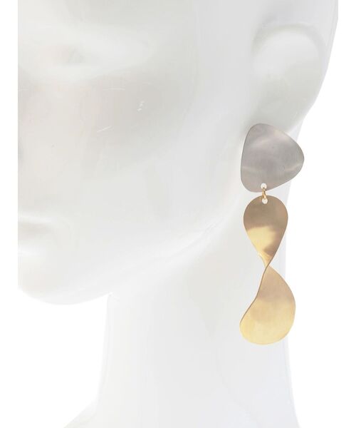 UN3D.（アンスリード）の「WAVE PLATE EARRING / ウェーブプレートイヤリング（イヤリング・レディース・シルバー/ゴールド・FREE）」の7枚目の写真