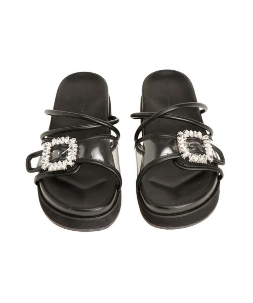 MERCURYDUO（マーキュリーデュオ）の「ビジューバイカラークリアサンダル（サンダル・レディース・ダークブラウン/ベージュ/オフホワイト/シルバー/ブルー/ゴールド/ブラック・38/36）」の9枚目の写真