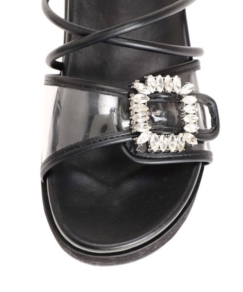 MERCURYDUO（マーキュリーデュオ）の「ビジューバイカラークリアサンダル（サンダル・レディース・ダークブラウン/ベージュ/オフホワイト/シルバー/ブルー/ゴールド/ブラック・38/36）」の21枚目の写真