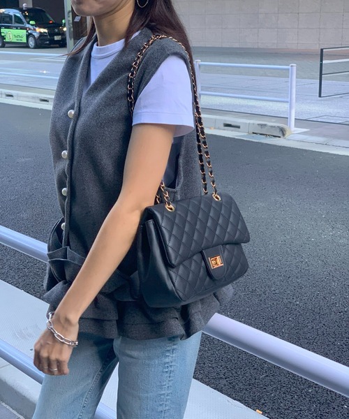 E&C closet…（イーアンドシークローゼット）の「チェーンバッグ（ショルダーバッグ・レディース・オフホワイト/ブラック/ベージュ/ブルー・FREE）」の18枚目の写真